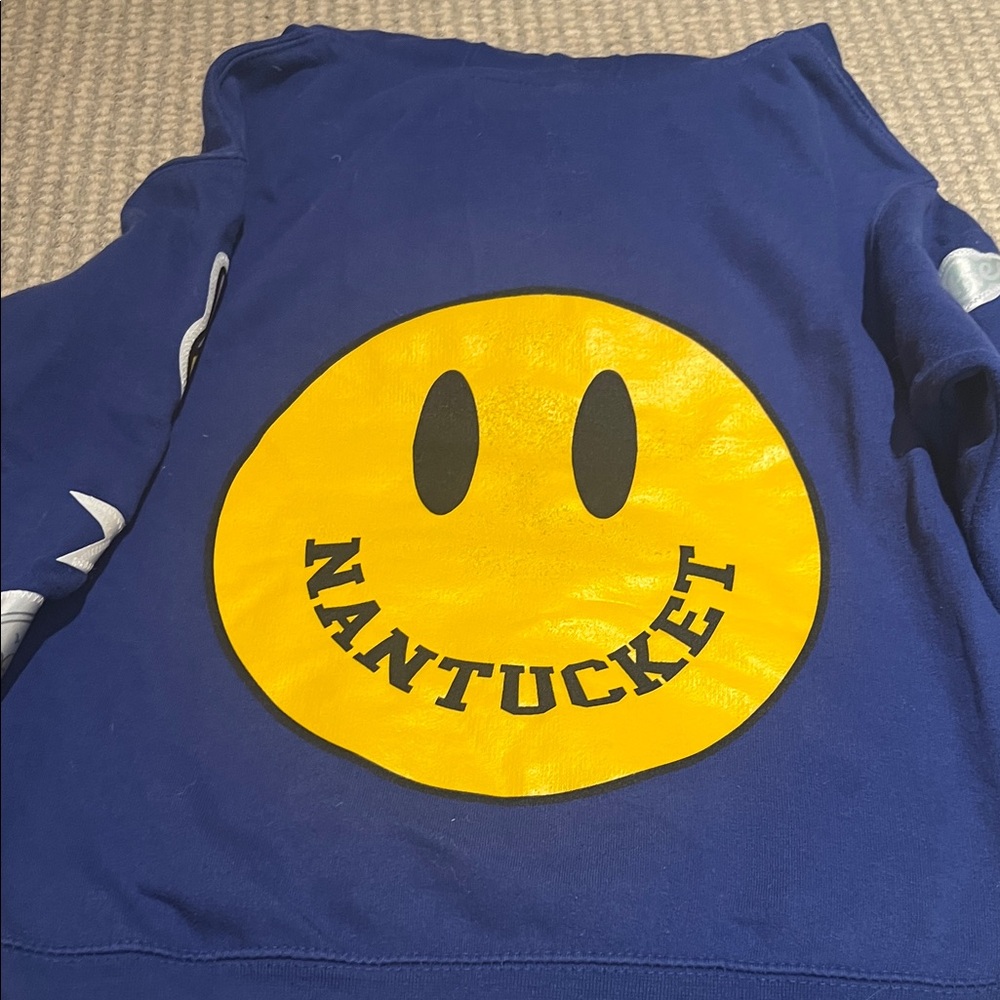 Vibrant Blue Kids Hoodie with Fun Patches - Picture 6 of 6